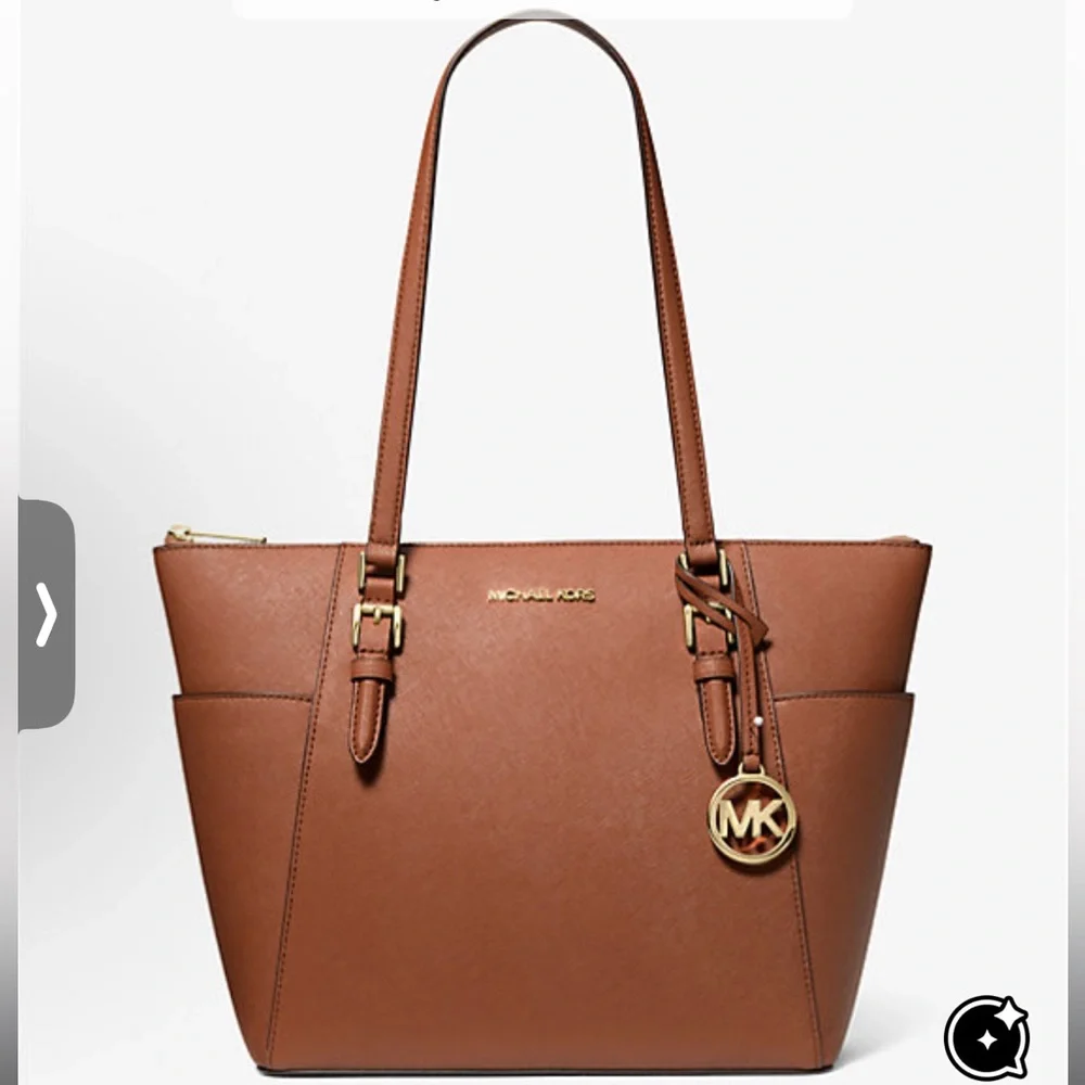 Michael Kors Brown Saffiano Leather Tote - Picture 8 of 11